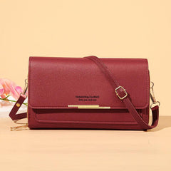 Minimalist Solid Shoulder Bag Crossbody with Strap