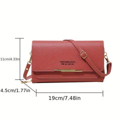 Minimalist Solid Shoulder Bag Crossbody with Strap