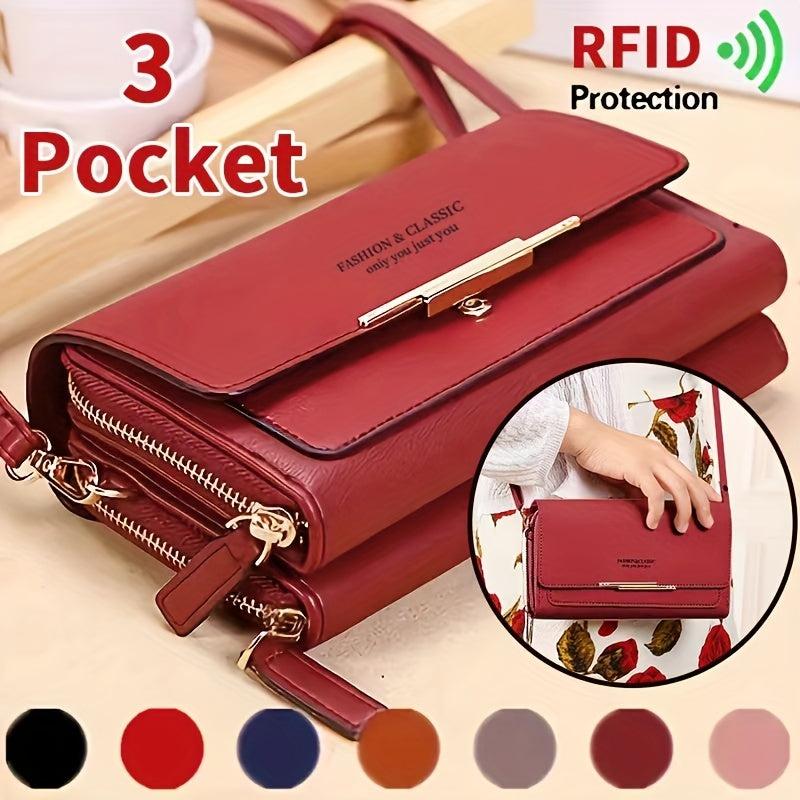 Minimalist Solid Shoulder Bag Crossbody with Strap