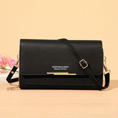 Minimalist Solid Shoulder Bag Crossbody with Strap