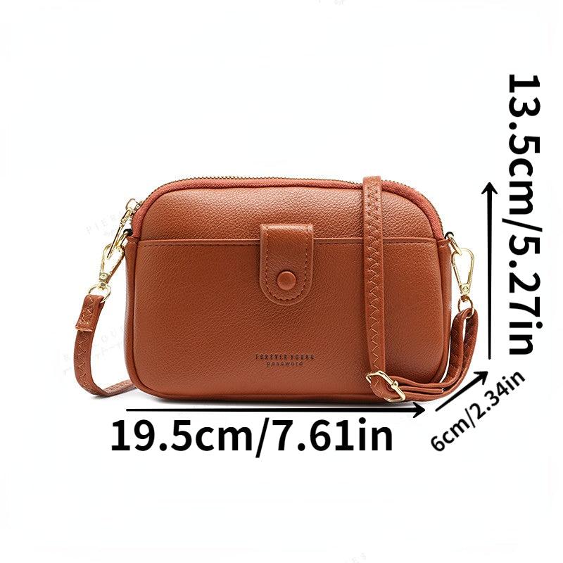 Letter Crossbody Bag Mini Shoulder Bag With Zipper