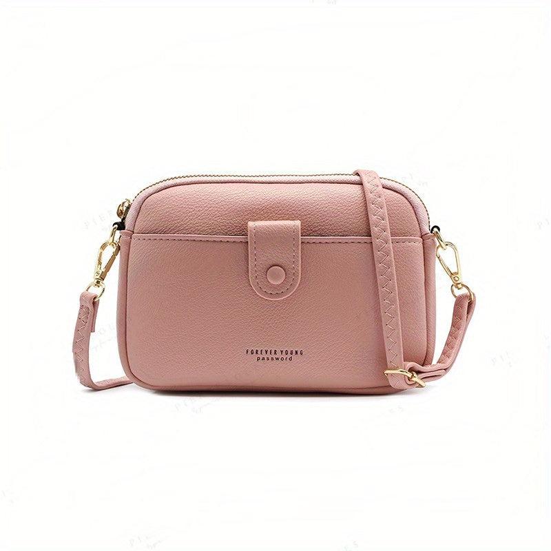 Letter Crossbody Bag Mini Shoulder Bag With Zipper