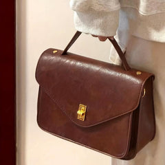 Vintage Flap Envelope Crossbody Bag Retro Turn Lock Shoulder Bag