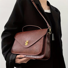 Vintage Flap Envelope Crossbody Bag Retro Turn Lock Shoulder Bag