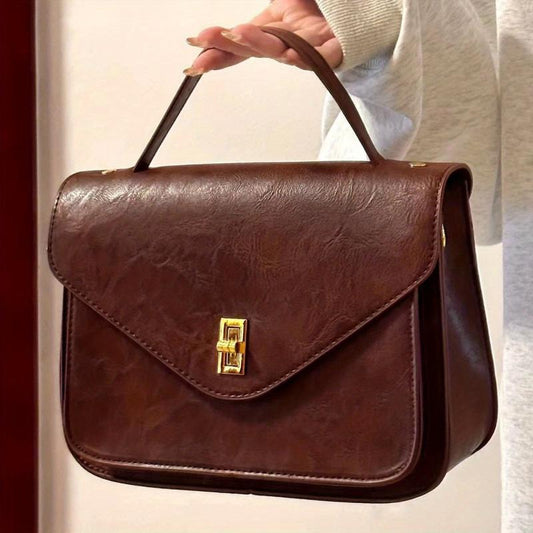 Vintage Flap Envelope Crossbody Bag Retro Turn Lock Shoulder Bag