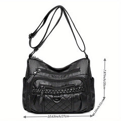 Minimalist Zipper Hobo Shoulder Bag Crossbody Bag Women's Casual Versatile