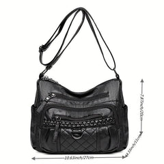 Minimalist Zipper Hobo Shoulder Bag Crossbody Bag Women's Casual Versatile