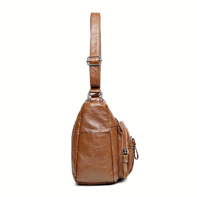 Minimalist Zipper Hobo Shoulder Bag Crossbody Bag Women's Casual Versatile
