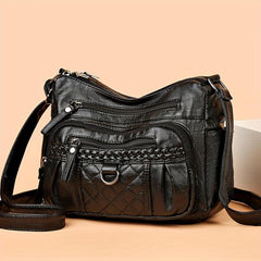 Minimalist Zipper Hobo Shoulder Bag Crossbody Bag Women's Casual Versatile