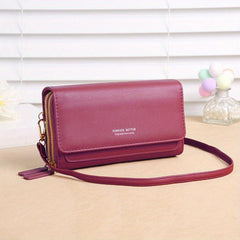 Minimalist Shoulder Bag with Touch Screen Coin Purse