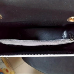 Sequins Decor Colorblock Shoulder Bag Classic Flap Square Crossbody Chain Bag