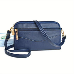 Solid Crossbody Bag Classic All Match Purse With Detachable Strap