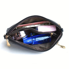 Solid Crossbody Bag Classic All Match Purse With Detachable Strap