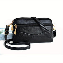Solid Crossbody Bag Classic All Match Purse With Detachable Strap