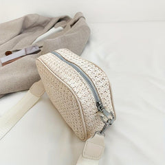 2Pcs Straw Woven Bag Set Crossbody with Coin Purses Boho Style