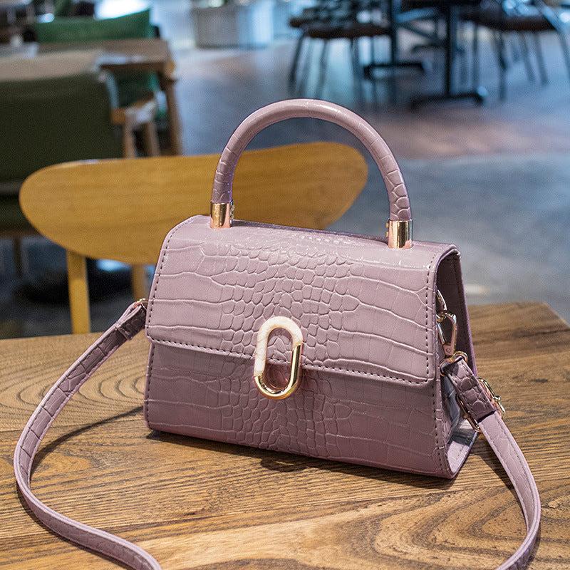 Crocodile Pattern Handbag Square Crossbody Bag Shoulder Purse