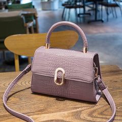 Crocodile Pattern Handbag Square Crossbody Bag Shoulder Purse