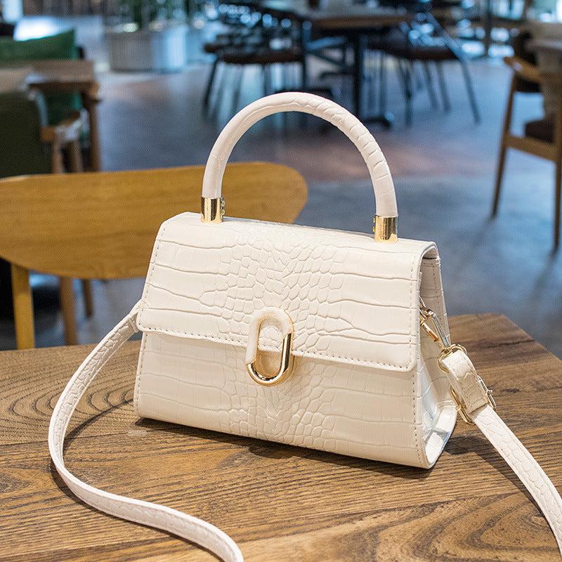 Crocodile Pattern Handbag Square Crossbody Bag Shoulder Purse