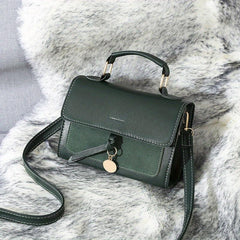 Green Square Flap Crossbody Bag Classic Handbag