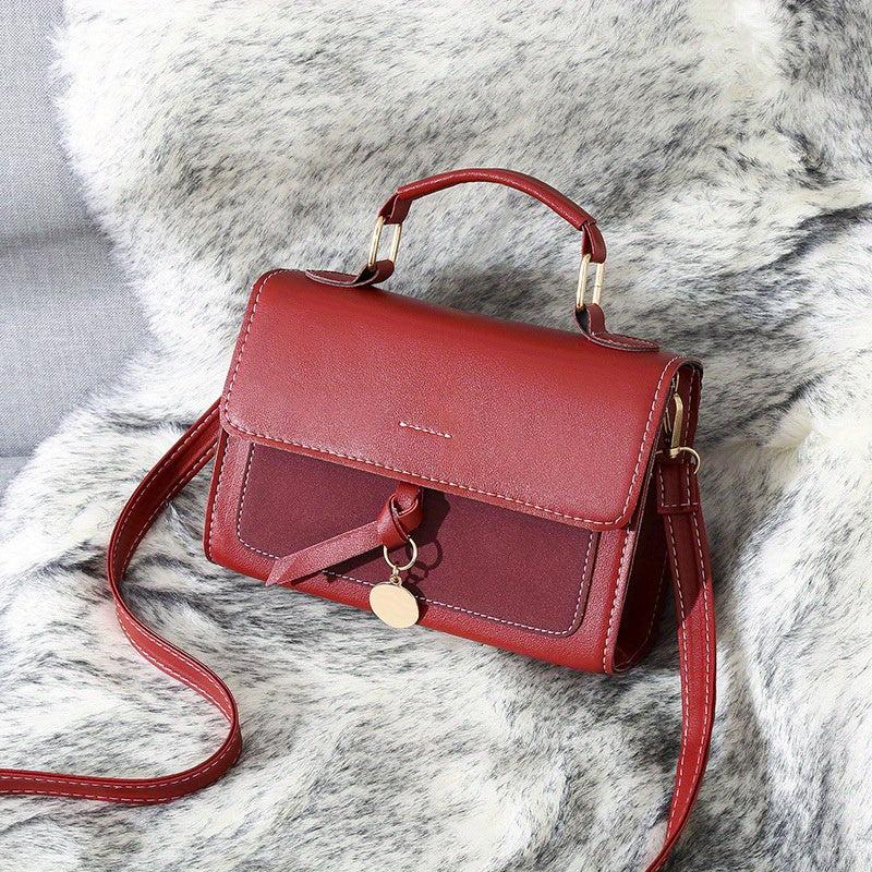 Green Square Flap Crossbody Bag Classic Handbag