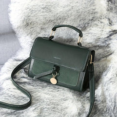 Green Square Flap Crossbody Bag Classic Handbag