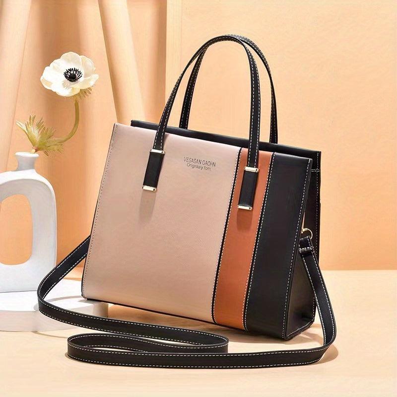 Stripes Crossbody Bag Top Handle Satchel Purse