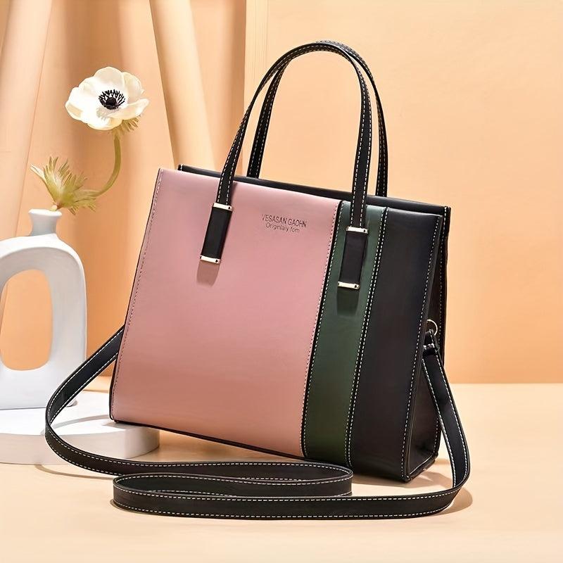 Stripes Crossbody Bag Top Handle Satchel Purse