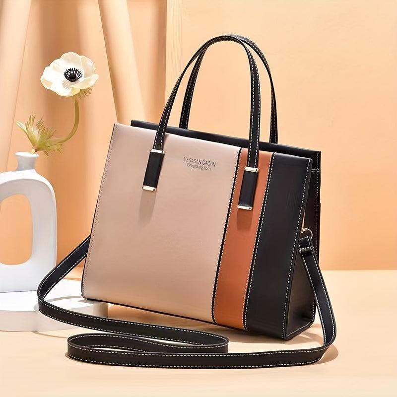 Stripes Crossbody Bag Top Handle Satchel Purse