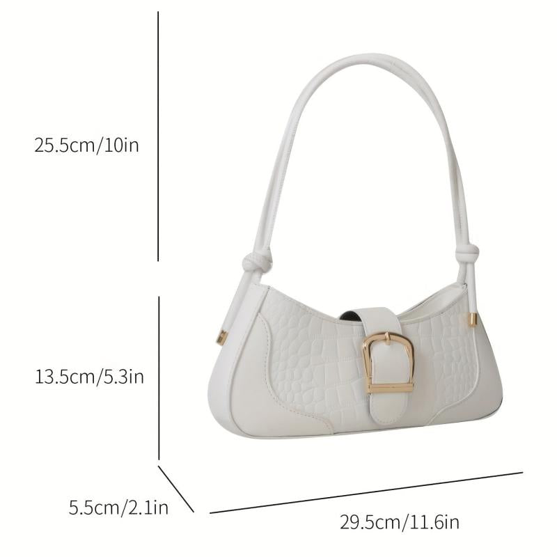 Fairy Crocodile Pattern Shoulder Bag Underarm Bag Women's Stylish Handbag