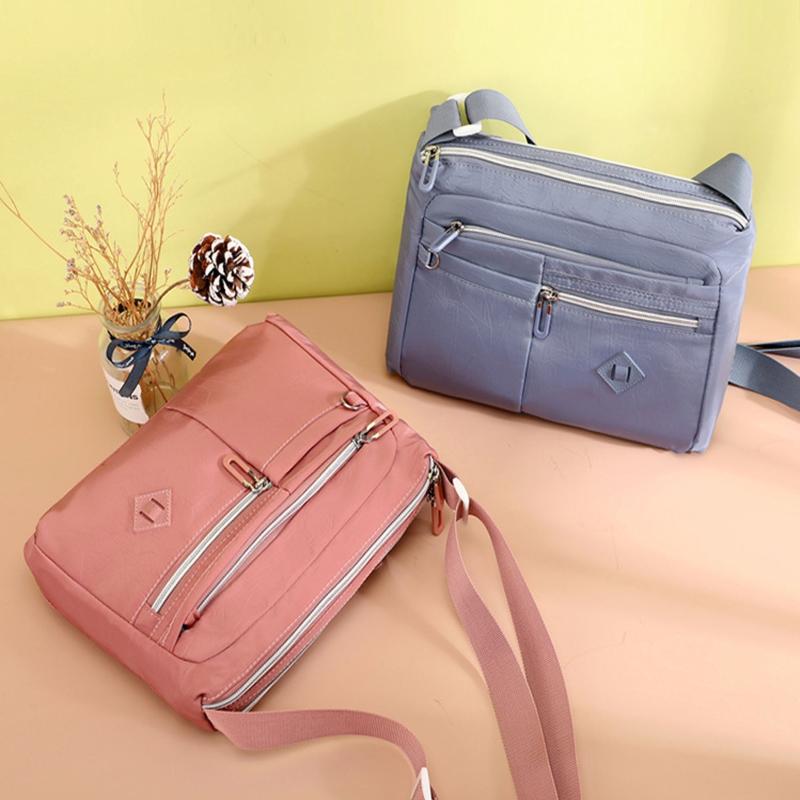 Casual Nylon Laptop Bag Pockets Crossbody Bag Shoulder Purses