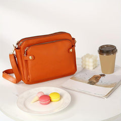 Triple Layer Crossbody Bag PU Leather Textured Bag Purse Classic Shoulder