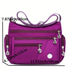 Large Capacity Crossbody Bag Zipper Purse For Travel & Shopping