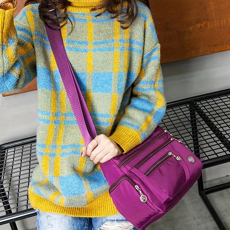 Large Capacity Crossbody Bag Zipper Purse For Travel & Shopping