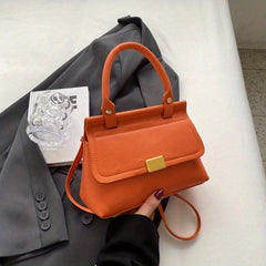 Square Crossbody Bag Litchi Embossed Handbag Women's Shoulder Bag