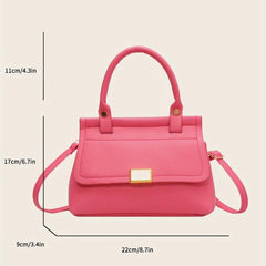 Square Crossbody Bag Litchi Embossed Handbag Women's Shoulder Bag