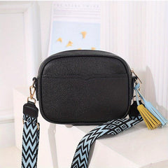 Square Crossbody Bag with Retro Strap Women's Handbag
