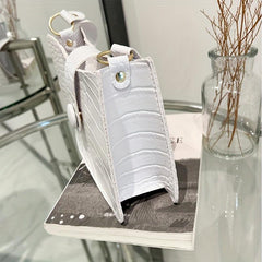 Crocodile Pattern Crossbody Bag PVC Handbag Women's Shoulder Bag