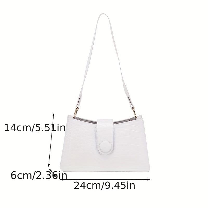 Crocodile Pattern Crossbody Bag PVC Handbag Women's Shoulder Bag