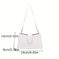 Crocodile Pattern Crossbody Bag PVC Handbag Women's Shoulder Bag