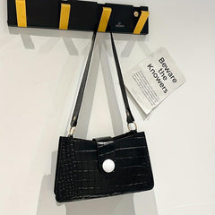 Crocodile Pattern Crossbody Bag PVC Handbag Women's Shoulder Bag