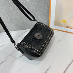 Skull Decor Crossbody Bag Retro Gothic Shoulder Bag
