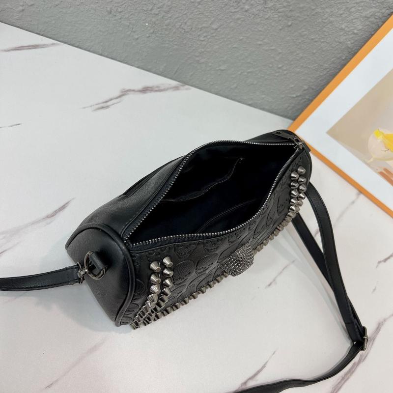 Skull Decor Crossbody Bag Retro Gothic Shoulder Bag