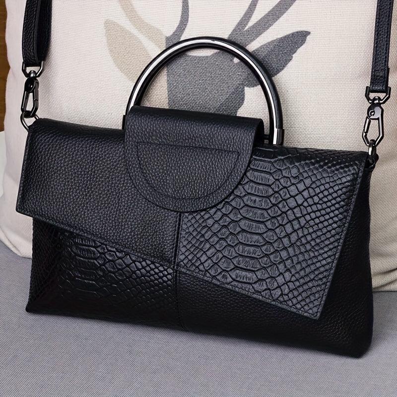 Classic Crocodile Pattern Crossbody Bag for Women