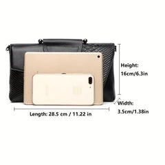 Classic Crocodile Pattern Crossbody Bag for Women