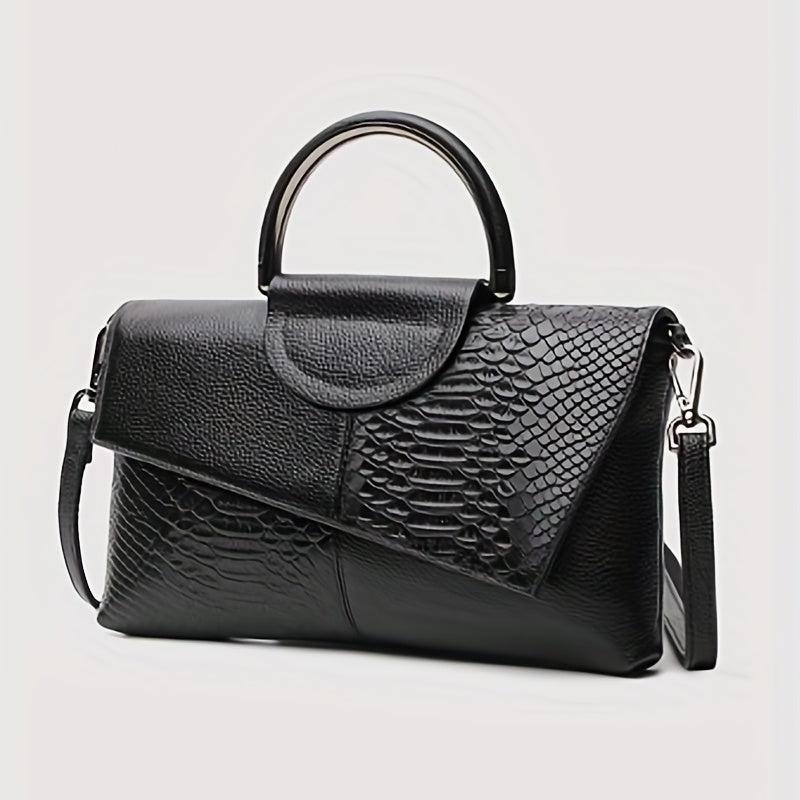 Classic Crocodile Pattern Crossbody Bag for Women