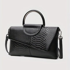 Classic Crocodile Pattern Crossbody Bag for Women
