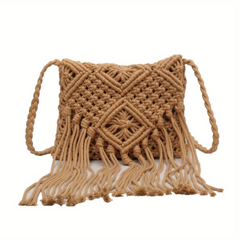 Boho Fringe Crossbody Bag Summer Beach Bag