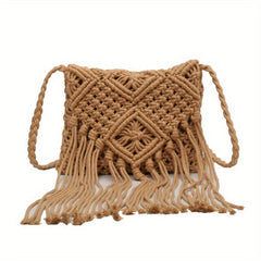 Boho Fringe Crossbody Bag Summer Beach Bag