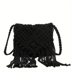 Boho Fringe Crossbody Bag Summer Beach Bag
