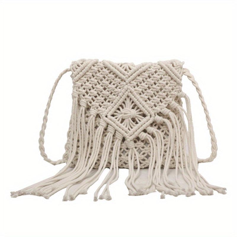 Boho Fringe Crossbody Bag Summer Beach Bag